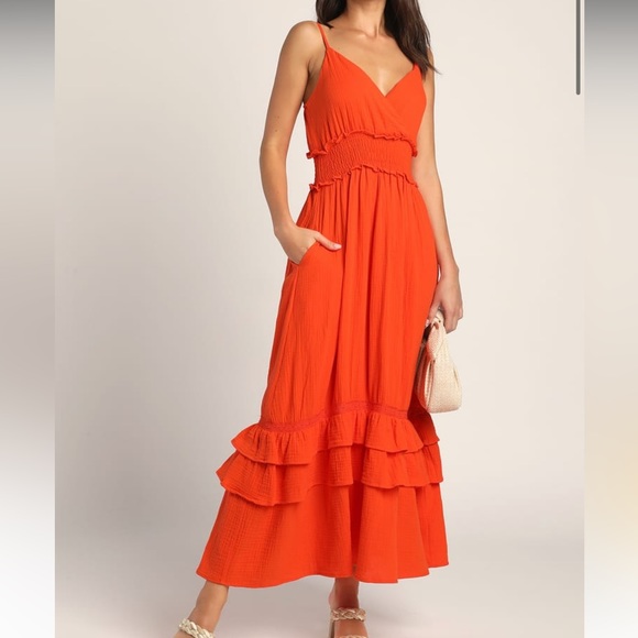 Lulus Dresses & Skirts - Lulus Orange Maxi Dress